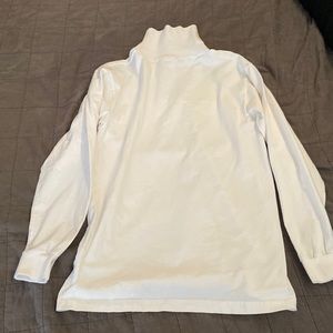 Basic white turtleneck